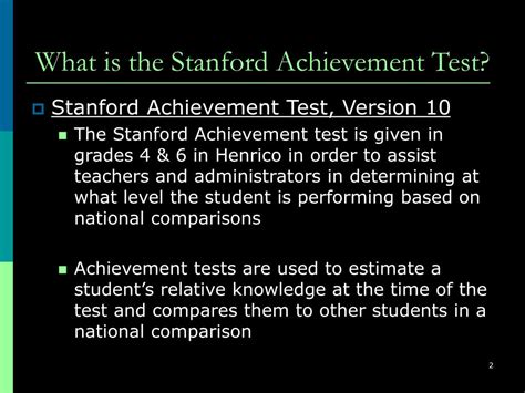 what is stanford achievement test